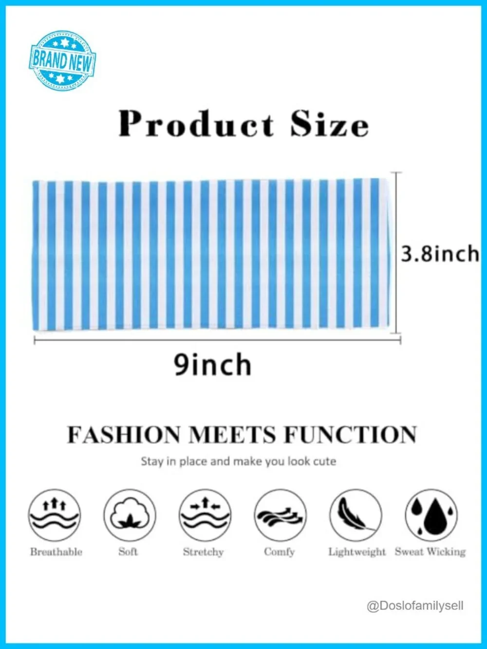 Wide Striped Workout Headbands Non Slip Stretchy Hair Accessories 4 Pack